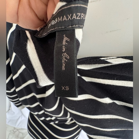 BCBG MaxAzria Black and White Striped dress Size XS - Picture 5 of 6